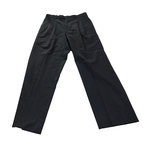 Trieste Other - Trieste Men Black 100% Wool Suit Pants Dress Pant Sz 30x30 Straight Leg Mid-Rise